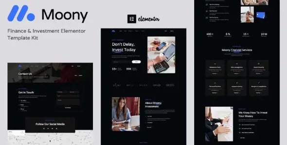 Moony – Finance & Investment Elementor Template Kit